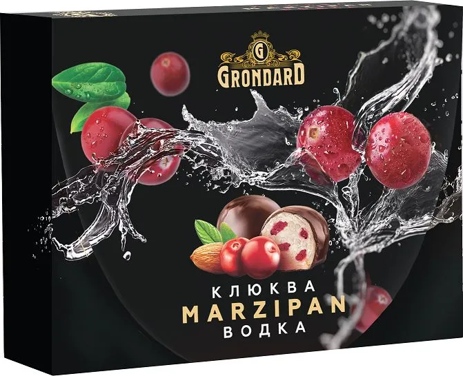  TM Grondard       (10186) Конфеты глазированные Марципановые Клюква и Водка, 98г  в Протвине