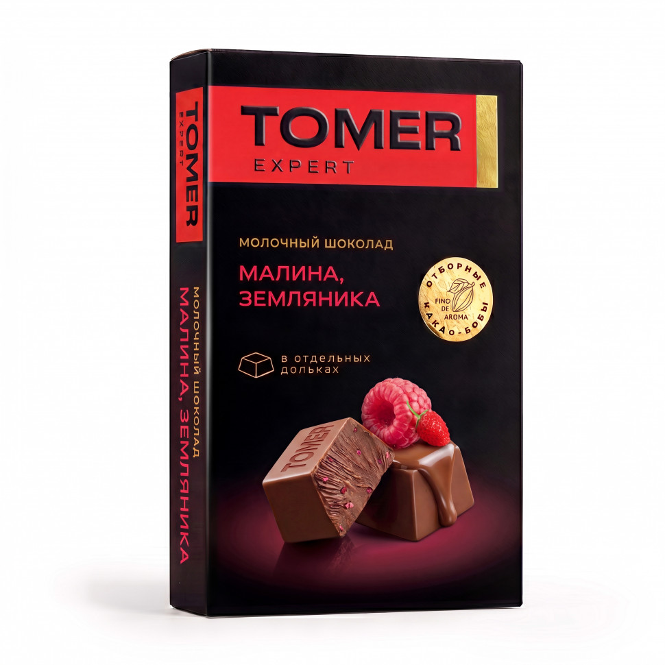  Фабрика Томер   Молочный шоколад Малина-Земляника, 90г  в Протвине