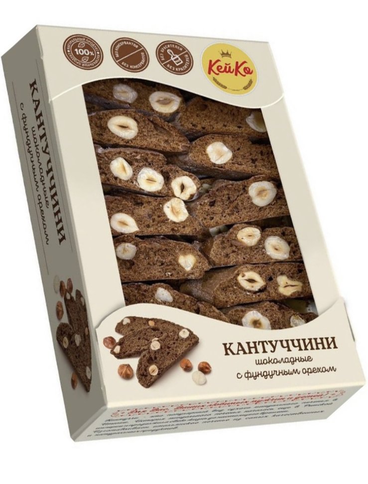  Кей Ко Кантуччини шоколадные с фундучным орехом, 200г  в Протвине