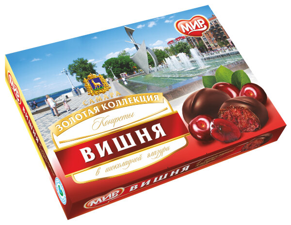 №2 КФ МИР Вишня в шоколадной глазури 160г в Протвине
