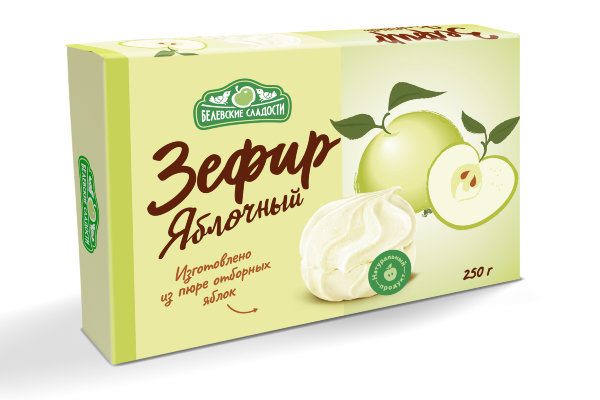 №2 Зефир белевский "Яблочный" 250г в Протвине